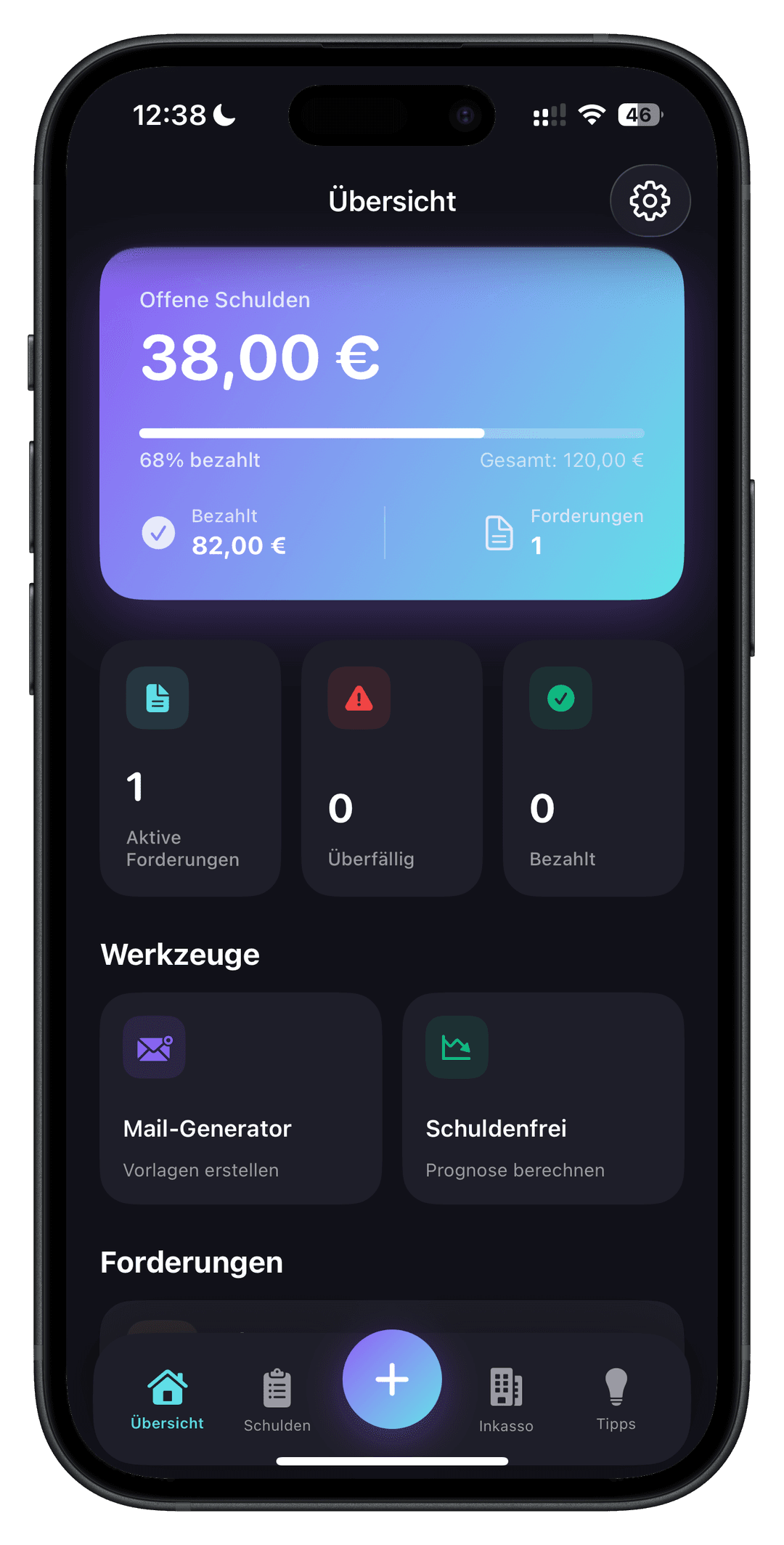Startscreen von Depty